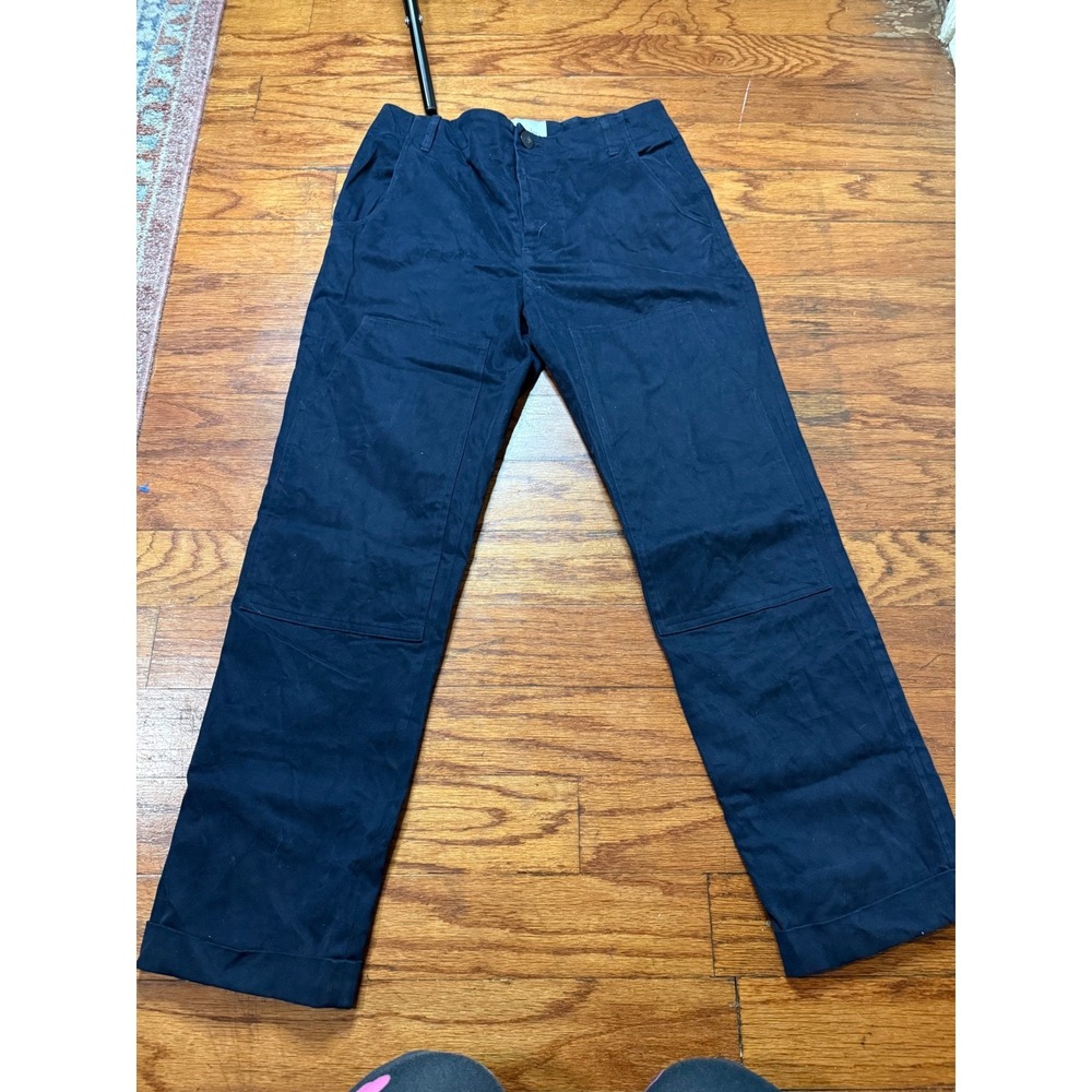 Steven Alan Womens Navy Blue Double Knee Utility Pants Straight Leg Size 4 USA